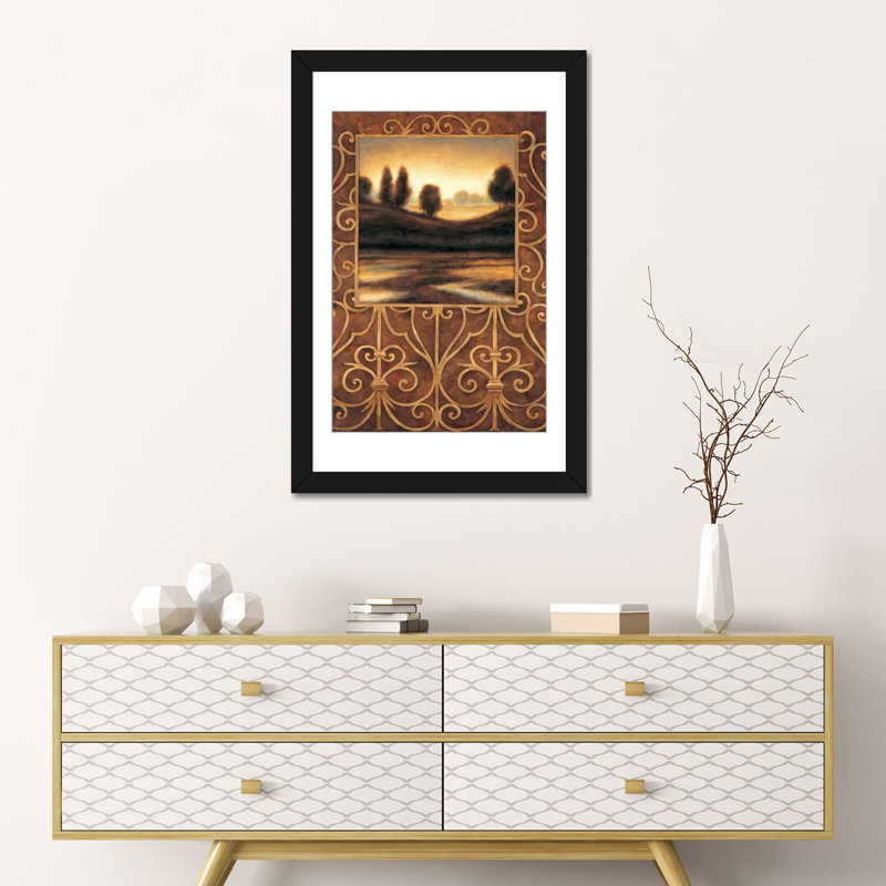 «Dawn II», reproduction d'art sur toile, H 24 po x l 16 po x P 1 po, Papier beaux-arts encadré noir, Blanc