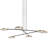 Torino 39-in Linear Pendant Height Adjustable ETL Certified LED Chandelier, 6 Rotating LED Disks