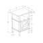 Petite table d'appoint transitionnelle, finition bronze foncé, armoire fermée spacieuse, grand salon, style, tablette ouverte, magazines, rangement