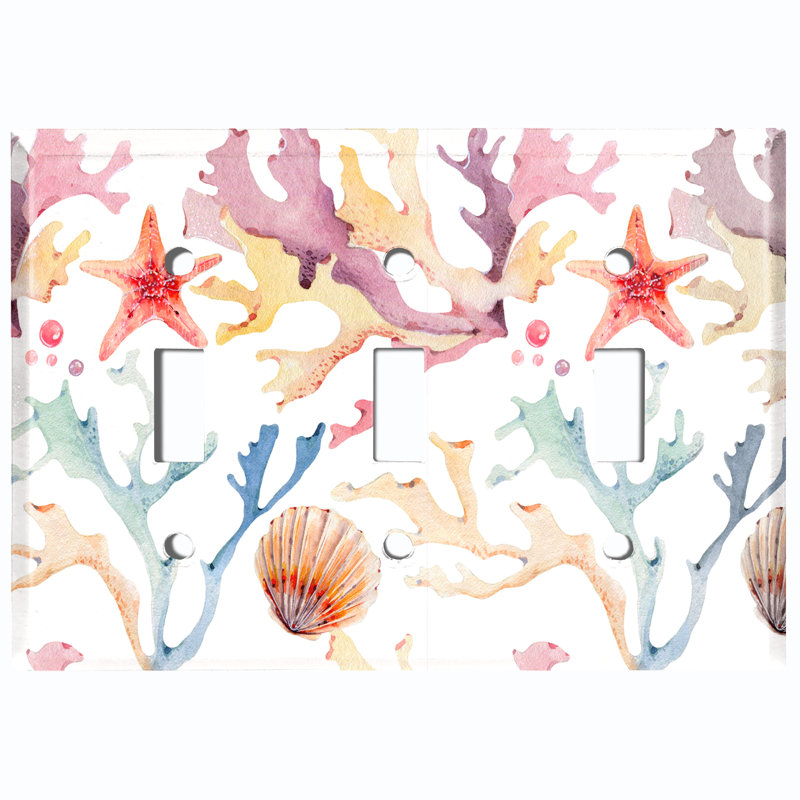 Plaque murale à 3 interrupteurs Coral Reef Clam