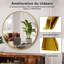 Glass D-Shaped Wall Full Length Mirror