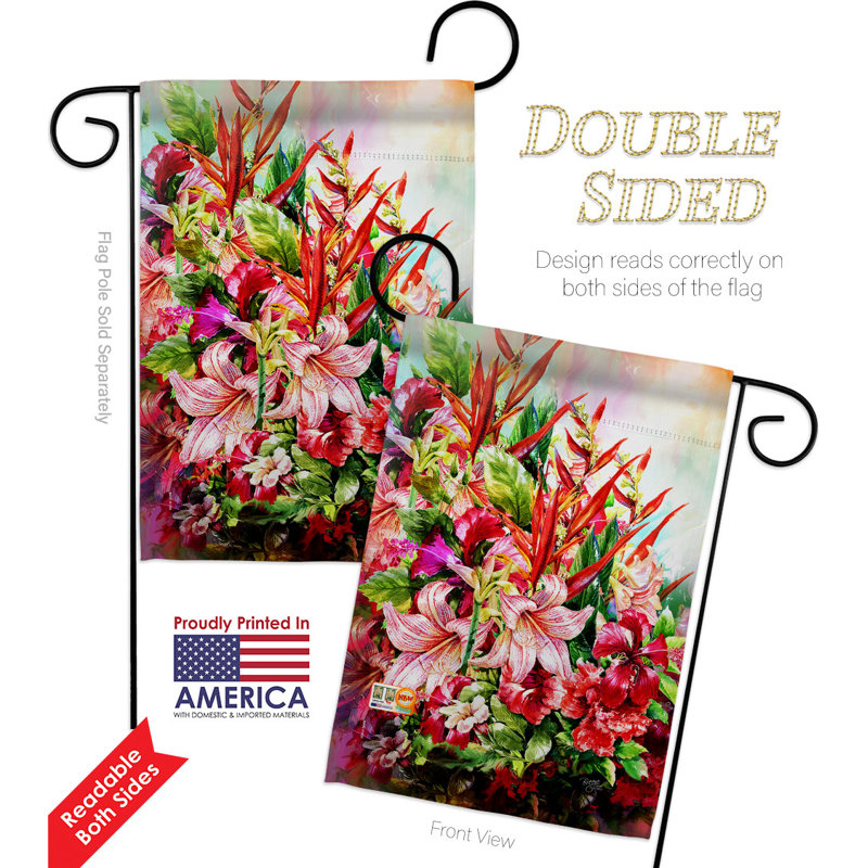 Double Sided 18.5'' H x 13'' W Polyester Flag Set
