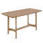 Ensemble de 5 chaises de table de salle à manger rectangulaires rembourrées en tissu brun clair-121629483