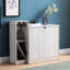 Armoire de rangement pour bouteilles de vin - conception en chêne blanc, peut contenir 4 bouteilles, 2 portes, 3 tablettes, un support amovible pour la collection et la présentation de présentoirs artistiques, 4 rangements, 2 portes, exposition chic
