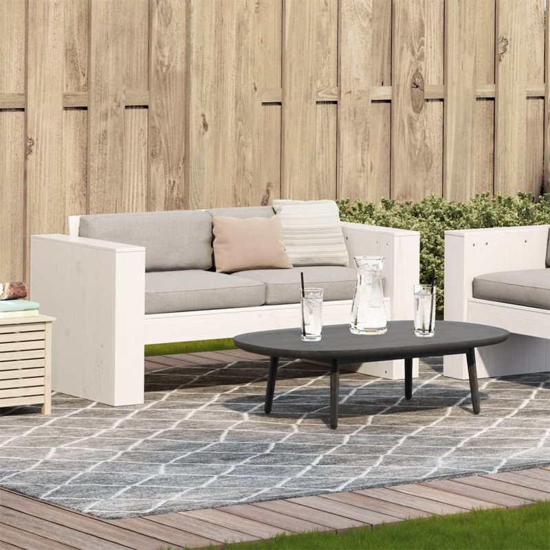 Vernia Garden Sofa Solid Wood Pine, White