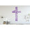Adhésif décoratif Jésus, croix, décoration murale, cadeau d'art chrétien, dessin au trait, verset de la Bible 349DRE