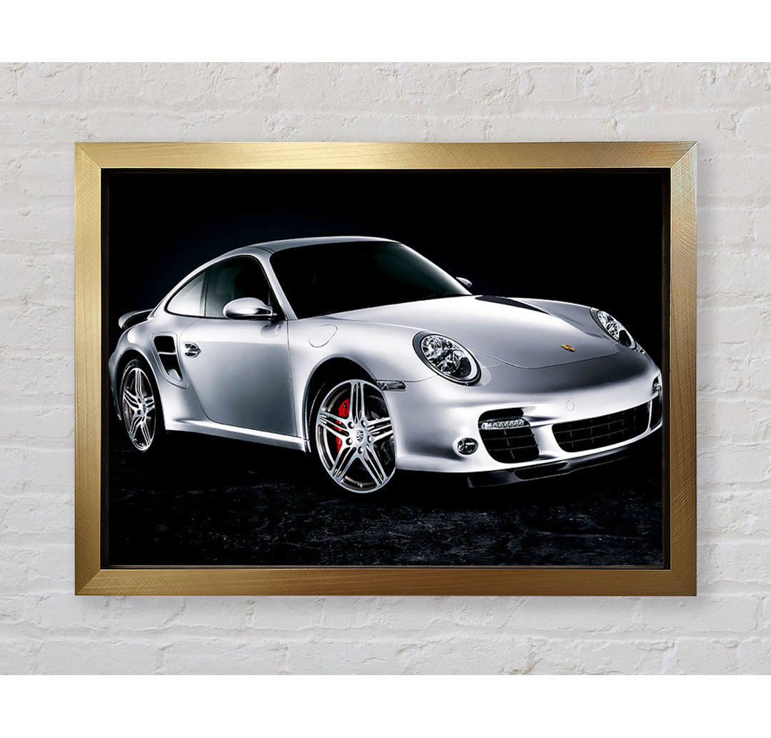 Porsche 911 Silver Beauty - Einzelner Bilderrahmen Kunstdrucke