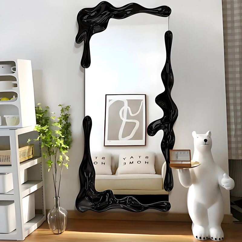 Miroir de garde-robe mural autoportant rétro, H 70,87 po x l 35,43 po x P 1,18 po