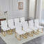 Ensemble de 8 chaises robustes avec coussins épais et structure en fer pour la maison ou le bureau.-125536994-125536996