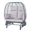 Balancelle pour 2 personnes avec structure et coussin à bascule