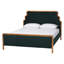 Lit plateforme tapissier en velours Baxton Studio Gerianne