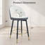 Ensemble de 2 chaises de bar rembourrées et pivotantes à 360 °, idéales pour la salle à manger, la cuisine et la terrasse avec un design ergonomique-785862874