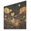 Motif floral orange sur fond d'or clair de lune orange - souci sur bois-764699669