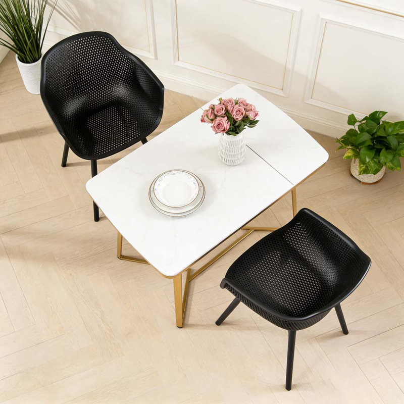 Ensemble de chaises d'extérieur, Noir
