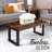 Coffer Solid Wood Rustic 36 in. Coffee Table Kit With 2 Square Matte Black Metal Legs-1823160819-1823160818