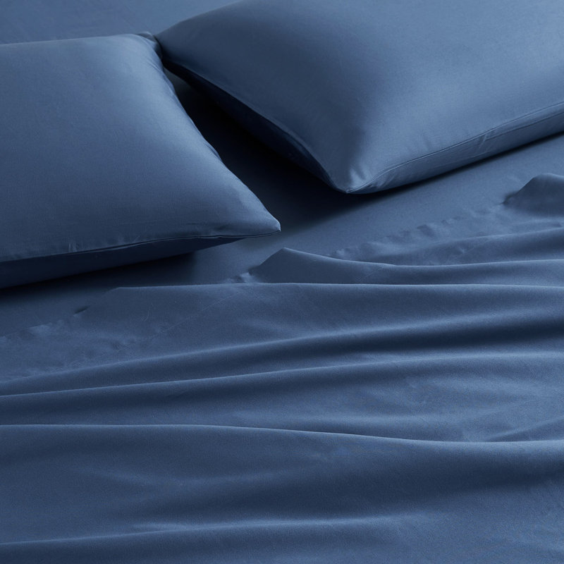 The Sheet Lab Cloud Embrace Sheet Sets, Navy, Twin XL Sheet Set with 1 Pillowcase