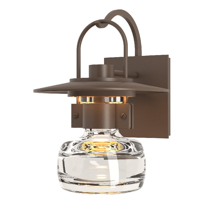 Mason Outdoor Wall Lantern, 11.5" H x 8.2" W x 9" D, Coastal Bronze
