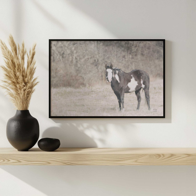 «Sunny Field II» par Nathan Larson, reproduction d'art, H 32 po x l 48 po, Brun