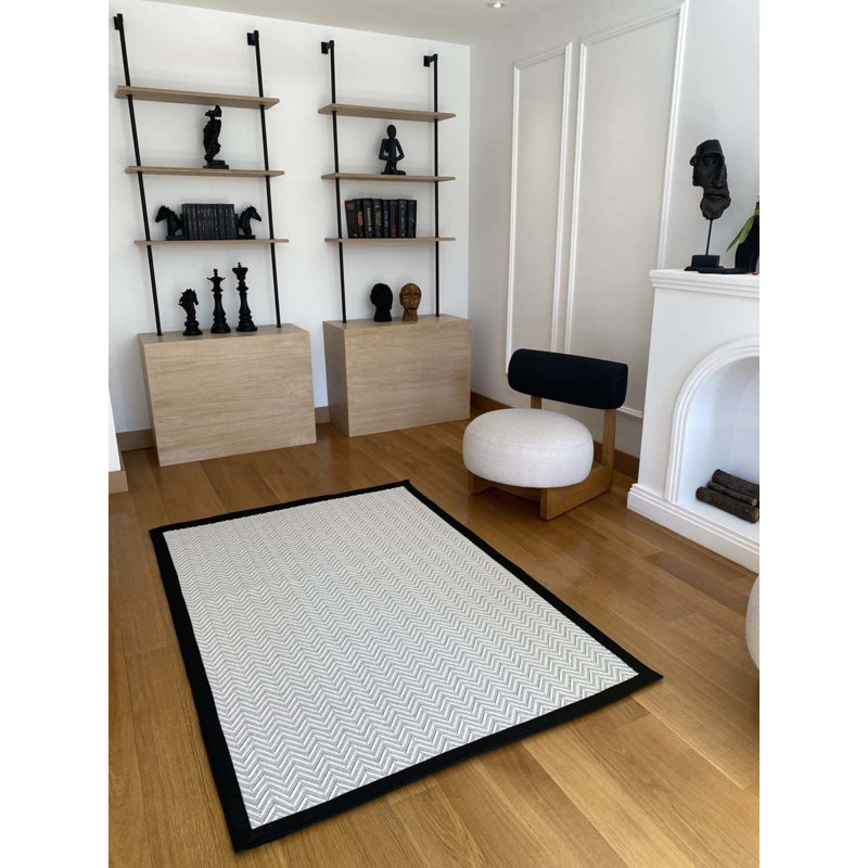 Tapis en coton Prescod, Tapis de couloir 2 pi 7 po x 9 pi 10 po