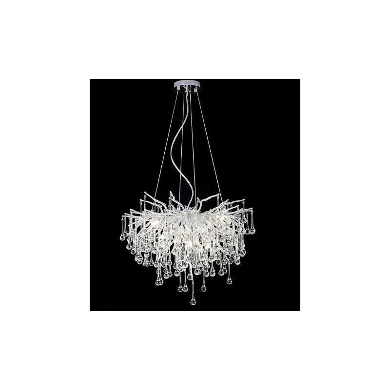 Light Crystal Tree Branch Chandelier, Silver