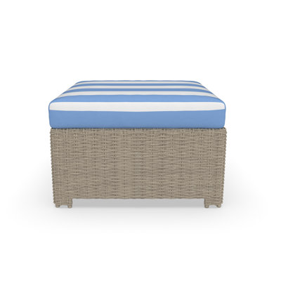 Outdoor Ottoman With Sunbrella Cushions by Birch Lane