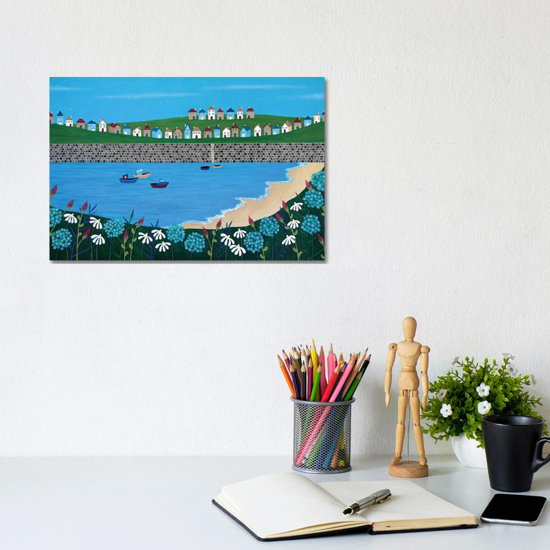 Tiny Town By The Sea by Lisa Frances Judd - Wrapped Canvas Print, 20.32 cm H x 30.48 cm W
