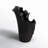 Black Ceramic Abstract Floral Inspired Decorative Vase with Wavy Folded Rim-98716326