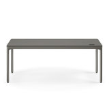 eFloat Quattro, 23 in. D x 58 in. W Sit-Stand Desk with Carbon Black Base, Carbon Black Painted Wood Top, and Black Salzburg Leather Cable Manager