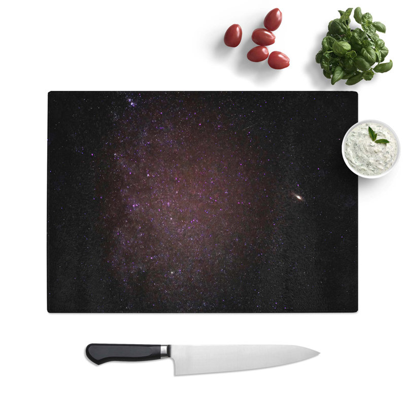 Tempered Glass Starry Sky Chopping Board, 28.5 cm W x 20 cm L
