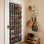 Rangement pour chaussures à 48 compartiments au-dessus de la porte, étagère à chaussures en maille à 6 colonnes pour espadrilles, talons et bottes, rangement compact derrière la porte pour l'entrée, la chambre à coucher, le dortoir et le collège, noir
