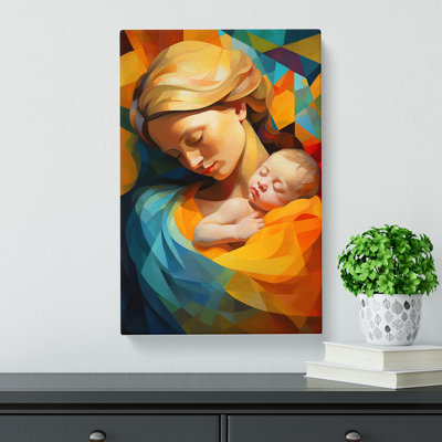Mother And Baby Orphism Art - Wrapped Canvas