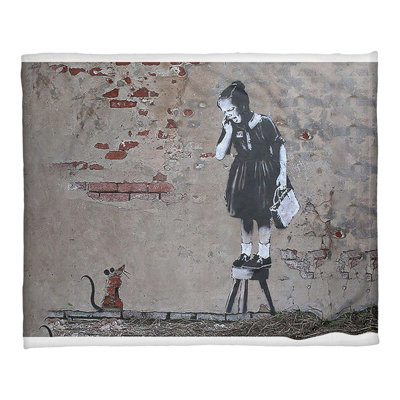 Banksy Sewn Throw Blanket