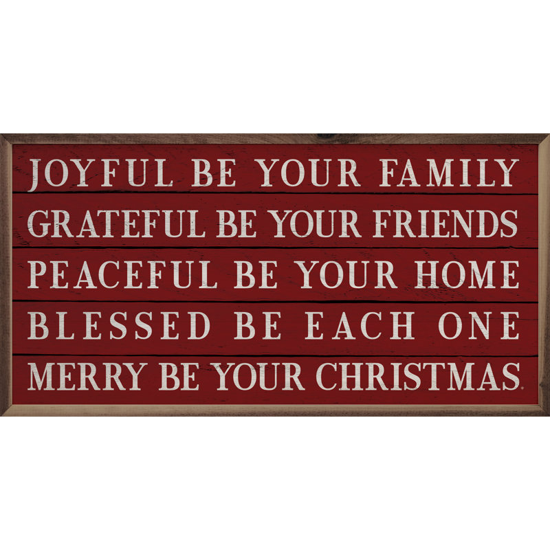 Merry Be Your Christmas - rouge, H 12 po x l 24 po