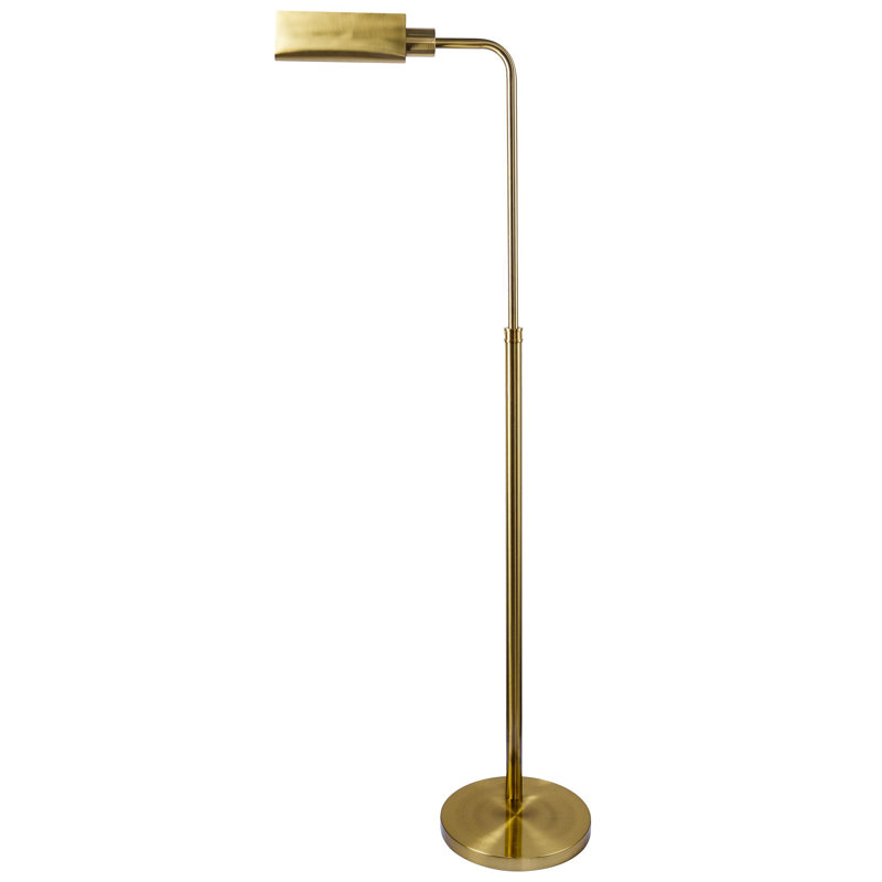 Lampe sur pied Elara extérieur doré et intérieur blanc