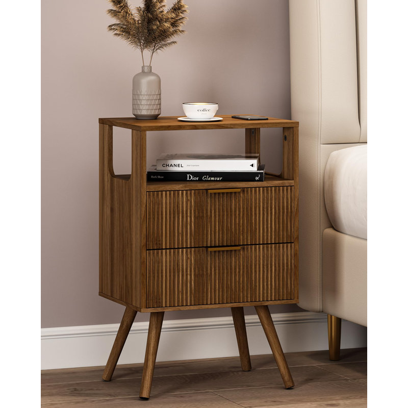 39cm W Manufactured Wood Bedside Table