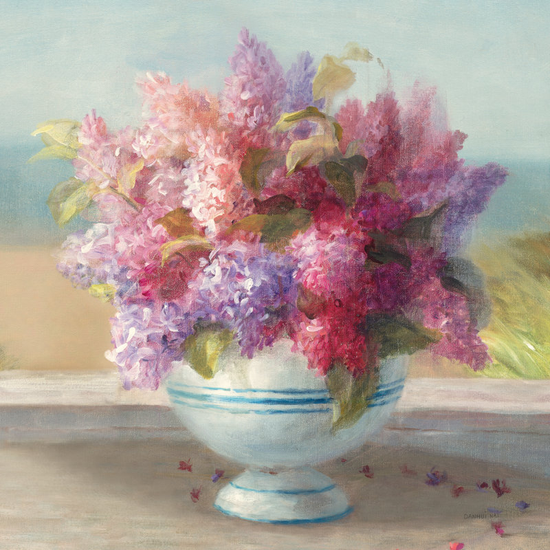 «Seaside Spring Crop II» par Danhui Nai - peinture sur toile tendue, H 30 po x l 30 po