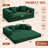 80" 4-in-1 Convertible Sleeper Sofa Bed with Built-In Support Frame, Soft Corduroy Upholstery & Removable Armrests-765606221