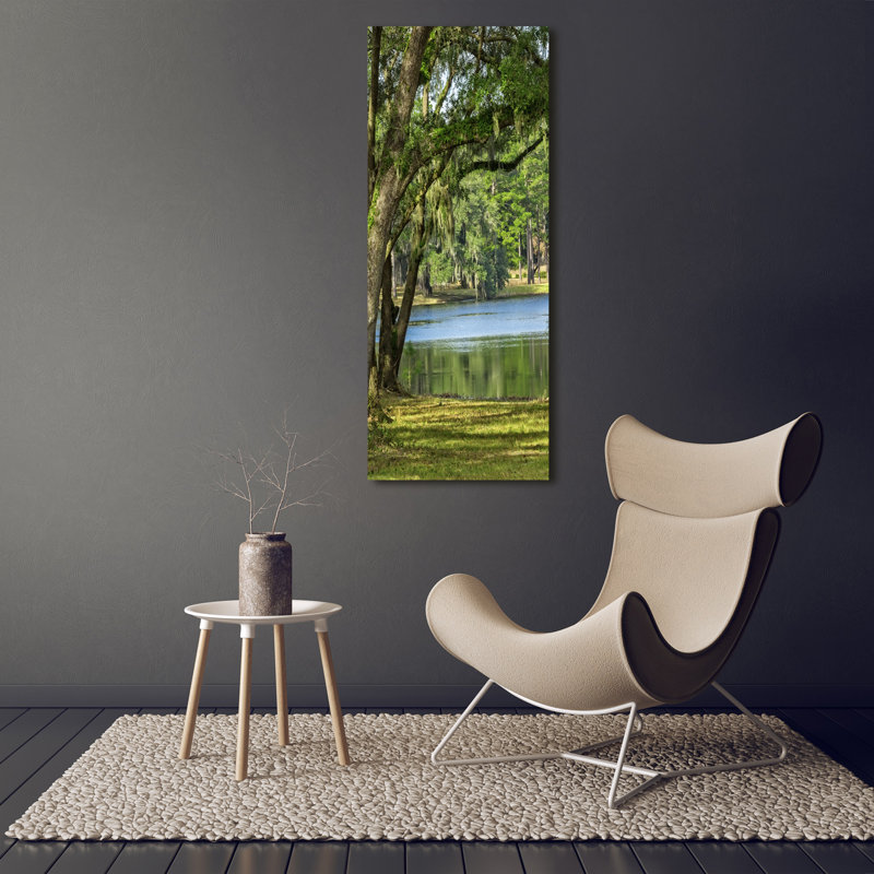 Lake In The Park - Wrapped Canvas Print