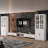 A Combination Of 2-Bookcase And Adjustable TV Stand With Drawers