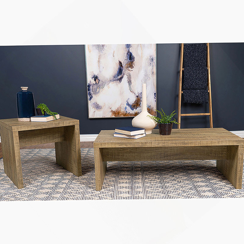 Table basse rectangulaire en bois d'ingénierie