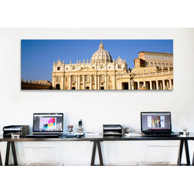 " The Facade Of A Basilica, St. Peter's Basilica, St. Peter's Square, Vatican City, Rome, Lazio, Italy " by Panoramic Images