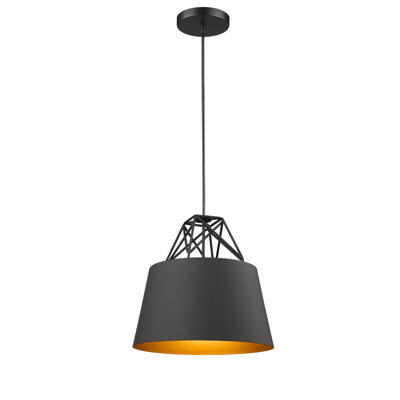 Industrial 1 Light Black Shade Pendant