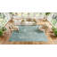 Tapis d'intérieur moderne vert 7 pi 6 po x 9 pi 10 po Nourison Botanical Washables-968922863-969902149