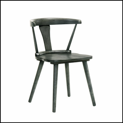 Set of 2 Rustic Farmhouse Solid Wood Dining Chairs, Easy Assembly for Kitchen & Dining Room