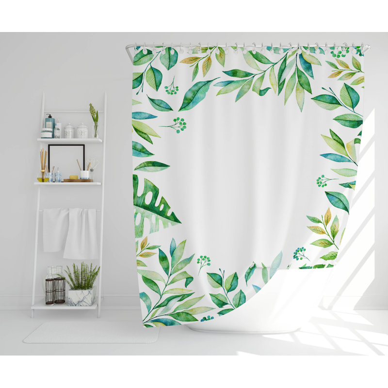 Bahena Polyester Shower Curtain, 168cm H x 168cm W