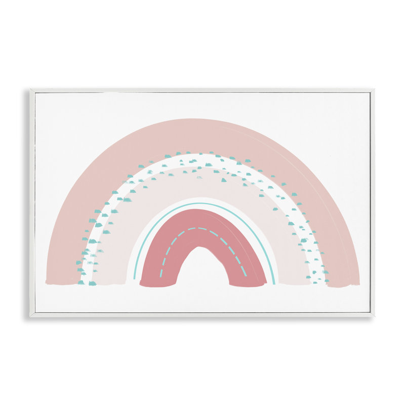 Giclée encadrée rose, arc-en-ciel rose, par Emily Navas, H 20 po x l 30 po, Estampe numérique encadrée blanc bord de mer