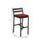 Tabouret de bar Chelsea avec structure en aluminium thermolaqué et coussin amovible-105653554