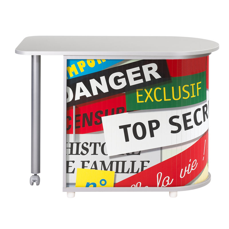 Oval Writing Desk, Aluminium