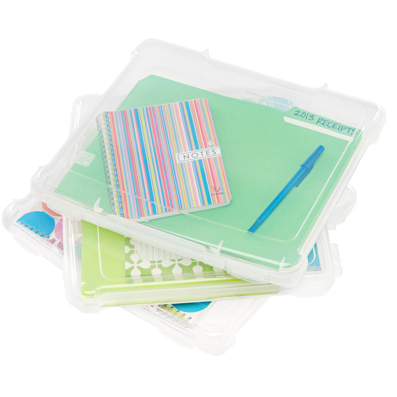 Clear Slim Stackable Lidded Project Case