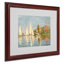 "Regatta at Argenteuil" par Claude Monet, reproduction d'art sur toile encadrée en gris / vert-1101039519-1101039518